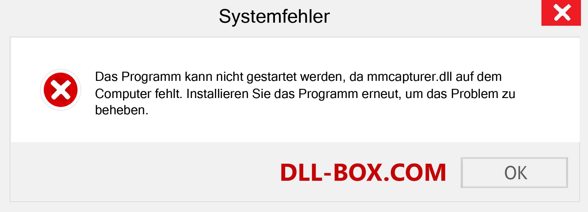 mmcapturer.dll-Datei fehlt?. Download für Windows 7, 8, 10 - Fix mmcapturer dll Missing Error unter Windows, Fotos, Bildern